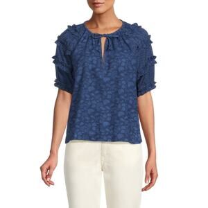 FAHERTY BRAND
Bodhi Floral Raglan Sleeve Ruffle T size small